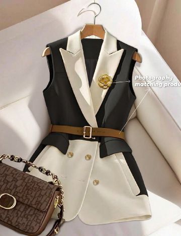 Vesta SHEIN, alb/negru