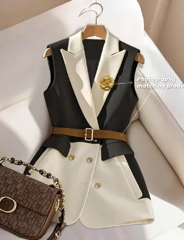 Vesta SHEIN, alb/negru