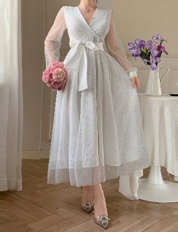 Rochie medie SHEIN, alb