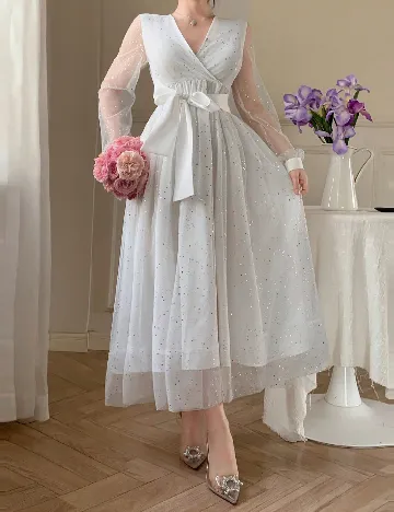 Rochie medie SHEIN, alb