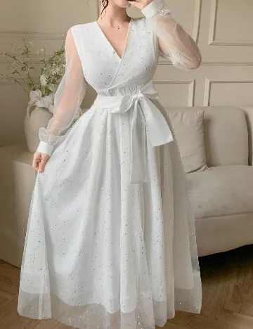 Rochie medie SHEIN, alb