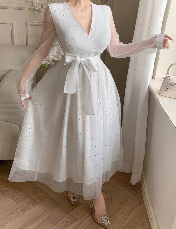 Rochie medie SHEIN, alb