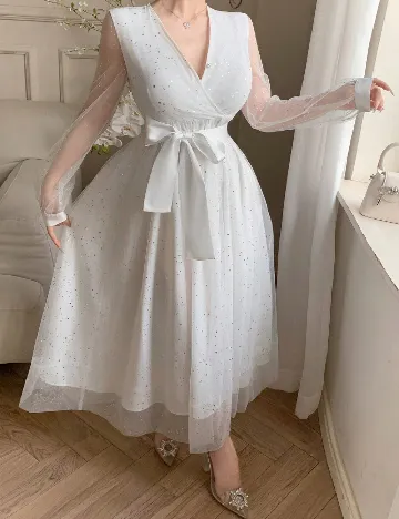 Rochie medie SHEIN, alb