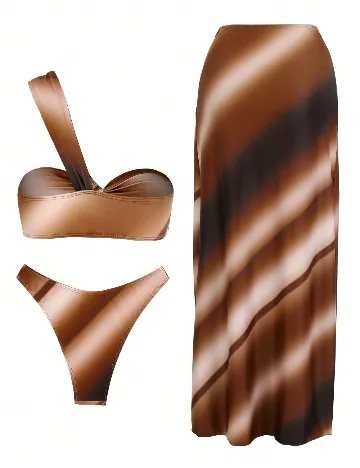 Costum de baie SHEIN, maro