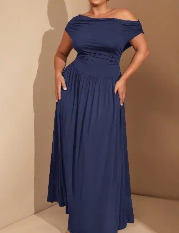 Rochie lunga SHEIN CURVE, bleumarin