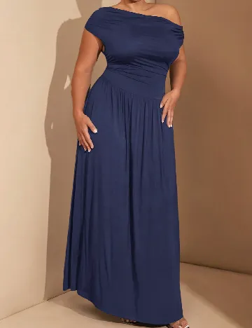 Rochie lunga SHEIN CURVE, bleumarin