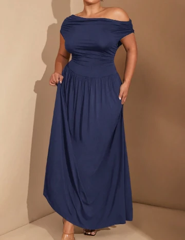 Rochie lunga SHEIN CURVE, bleumarin