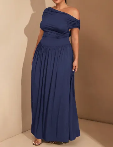 Rochie lunga SHEIN CURVE, bleumarin