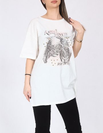 Tricou Oversize River Island, alb
