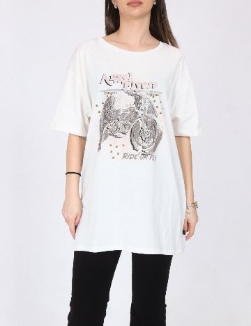 Tricou Oversize River Island, alb