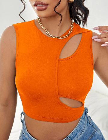 Top SHEIN, portocaliu