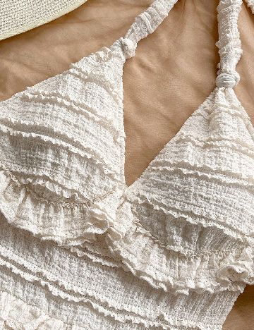 Rochie scurta SHEIN, ecru