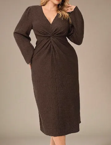 Rochie medie SHEIN CURVE, maro