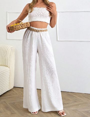 Pantaloni SHEIN, alb