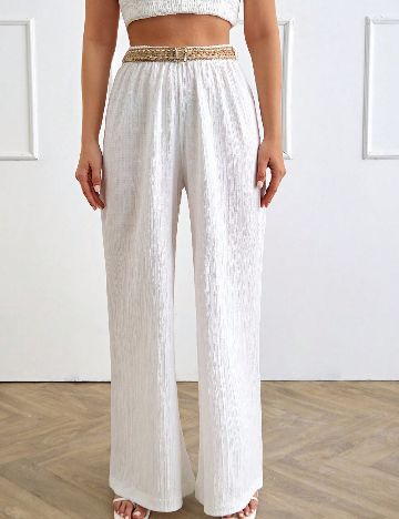 Pantaloni SHEIN, alb