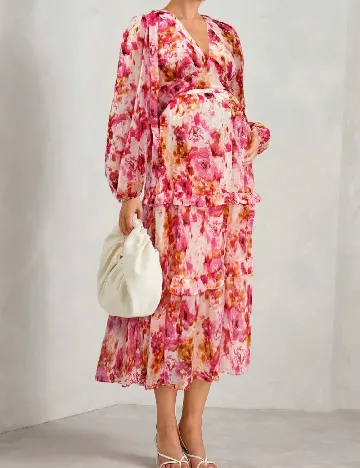 Rochie medie SHEIN Maternity, floral print