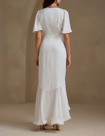 Rochie lunga Anewsta, alb