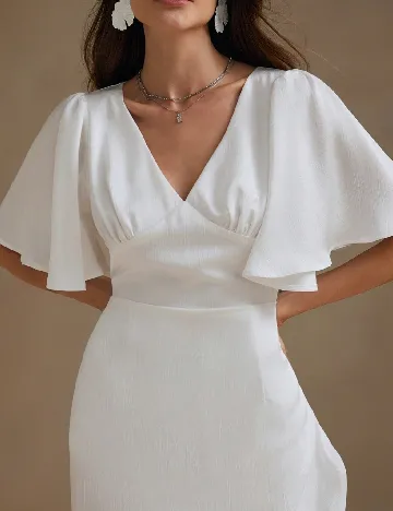 Rochie lunga Anewsta, alb