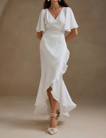 Rochie lunga Anewsta, alb