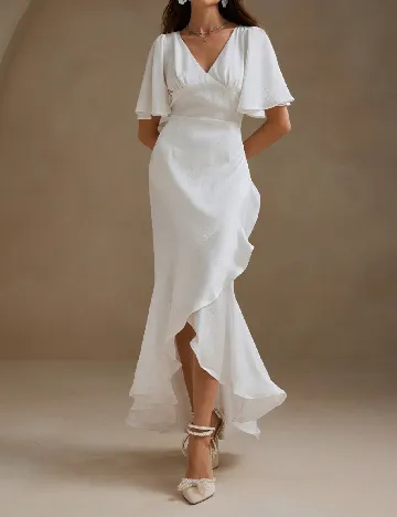 Rochie lunga Anewsta, alb