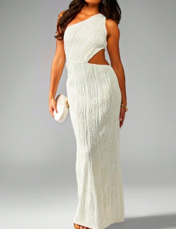 Rochie lunga Missguided, ecru