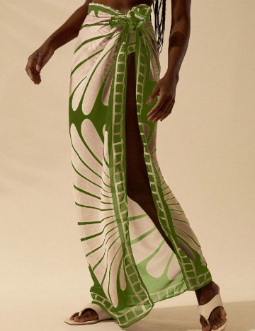 Fusta de plaja SHEIN, verde