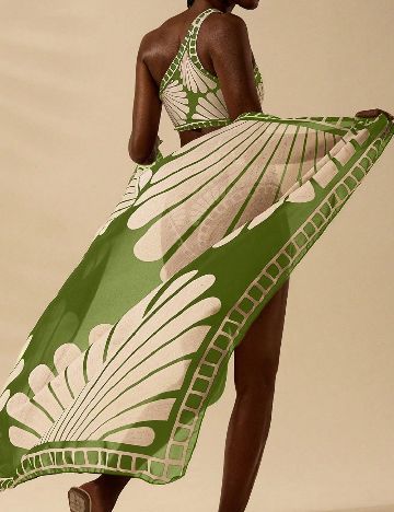 Fusta de plaja SHEIN, verde