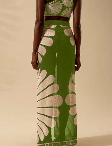 Fusta de plaja SHEIN, verde