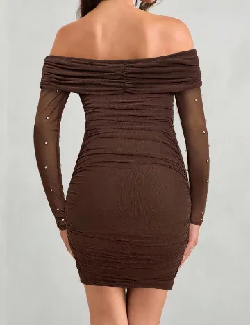 Rochie scurta SHEIN Maternity, maro