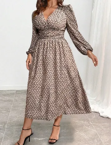 Rochie medie SHEIN CURVE, maro