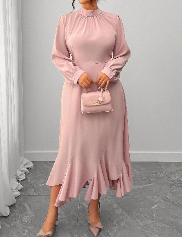 Rochie medie SHEIN CURVE, roz