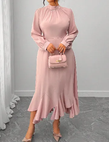 Rochie medie SHEIN CURVE, roz