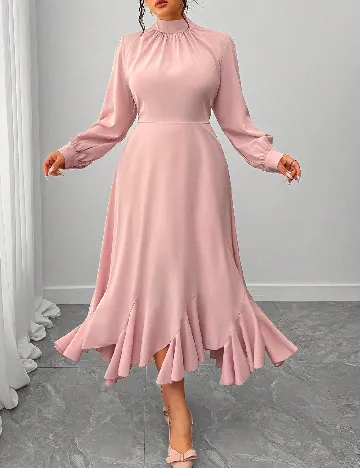 Rochie medie SHEIN CURVE, roz