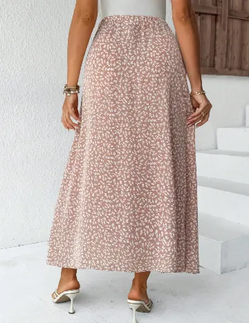 Fusta SHEIN Maternity, roz pudra