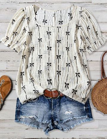 Bluza SHEIN CURVE, ecru