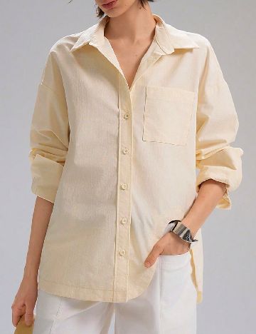 Camasa Oversize SHEIN, crem