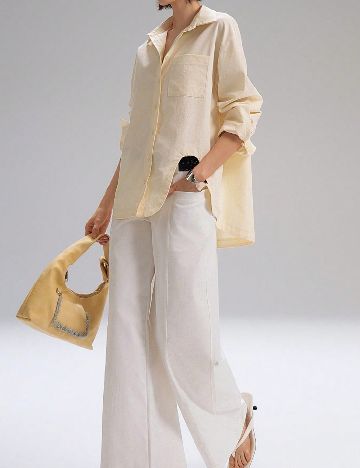 Camasa Oversize SHEIN, crem