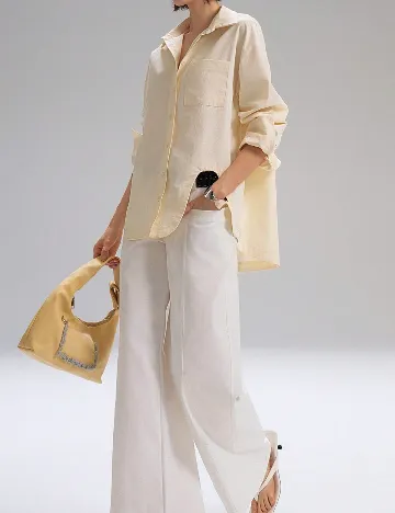 Camasa Oversize SHEIN, crem