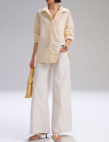 Camasa Oversize SHEIN, crem