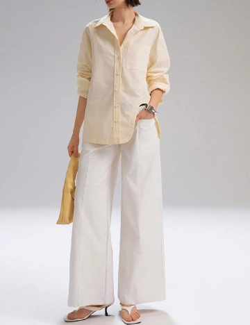 Camasa Oversize SHEIN, crem