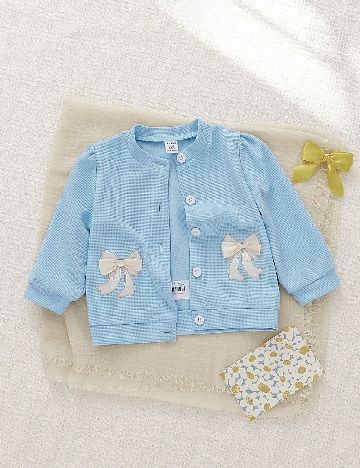 Cardigan Shein Kids, albastru