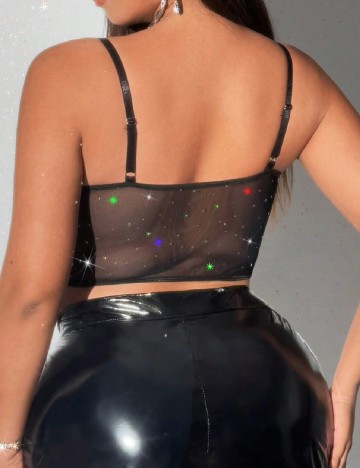 Top SHEIN CURVE, negru