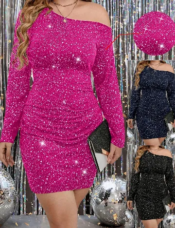 Rochie scurta SHEIN CURVE, roz