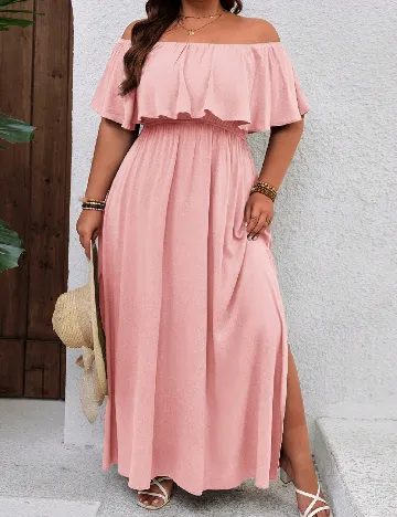 Rochie lunga SHEIN CURVE, roz