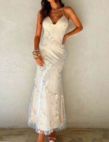 Rochie lunga SHEIN, crem