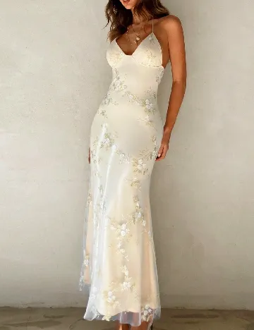 Rochie lunga SHEIN, crem