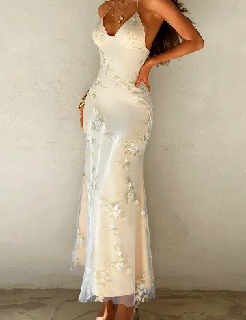 Rochie lunga SHEIN, crem