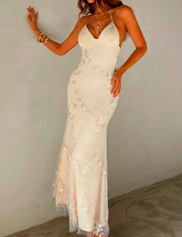 Rochie lunga SHEIN, crem