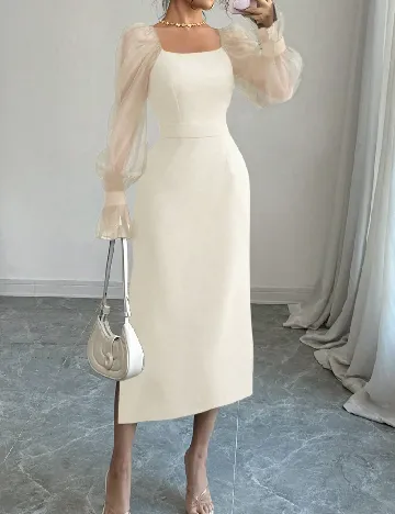 Rochie medie SHEIN, crem