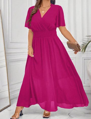 Rochie lunga SHEIN CURVE, roz